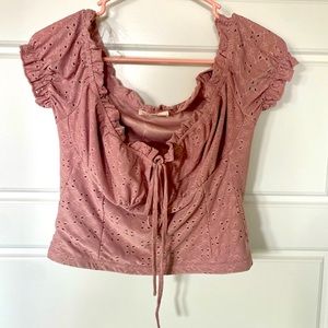 Crop Top, Color Blush, Size Medium
